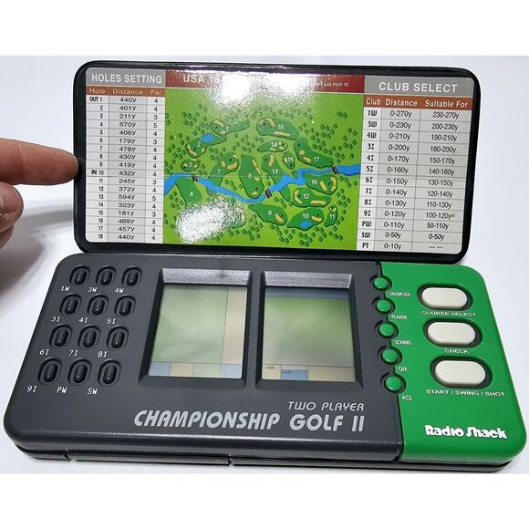 Vintage 2 Player Championship Golf II Electronic LCD Handheld Game Radio Shack - Picture 4 of 10